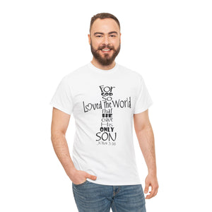 John 3:16 Logo 4 Unisex Heavy Cotton Tee