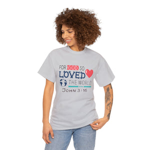 John 3:16  Logo 2 Unisex Heavy Cotton Tee