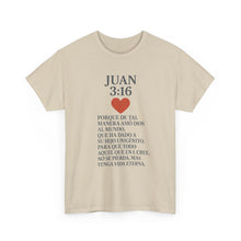 Load image into Gallery viewer, Faith-Inspired Unisex Tee: Juan 3:16 Design, Christian Apparel, Inspirational Gift, Casual Wear, Everyday Comfort, Religious Tees