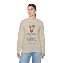 Load image into Gallery viewer, Spanish Christian Inspirational Crewneck Sweatshirt, Faith Gift, Bible Verse Apparel, Unisex Sweatshirt, Religious Clothing, Personalized Faith Wear