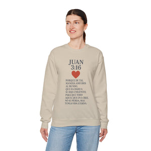 Spanish Christian Inspirational Crewneck Sweatshirt, Faith Gift, Bible Verse Apparel, Unisex Sweatshirt, Religious Clothing, Personalized Faith Wear