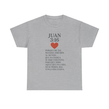 Load image into Gallery viewer, Faith-Inspired Unisex Tee: Juan 3:16 Design, Christian Apparel, Inspirational Gift, Casual Wear, Everyday Comfort, Religious Tees