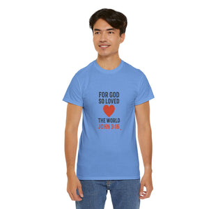 God's Love John 3:16 T-Shirt Faith-Based Apparel