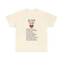Load image into Gallery viewer, Faith-Inspired Unisex Tee: Juan 3:16 Design, Christian Apparel, Inspirational Gift, Casual Wear, Everyday Comfort, Religious Tees
