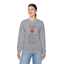 Load image into Gallery viewer, Spanish Christian Inspirational Crewneck Sweatshirt, Faith Gift, Bible Verse Apparel, Unisex Sweatshirt, Religious Clothing, Personalized Faith Wear