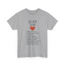 Load image into Gallery viewer, Faith-Inspired Unisex Tee: Juan 3:16 Design, Christian Apparel, Inspirational Gift, Casual Wear, Everyday Comfort, Religious Tees