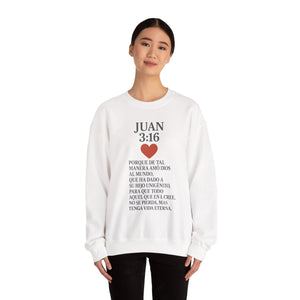 Spanish Christian Inspirational Crewneck Sweatshirt, Faith Gift, Bible Verse Apparel, Unisex Sweatshirt, Religious Clothing, Personalized Faith Wear