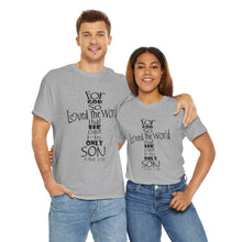 Load image into Gallery viewer, John 3:16 Logo 4 Unisex Heavy Cotton Tee