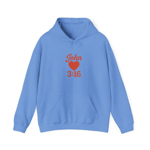 Faith-Inspired Unisex Hoodie with John 3:16 Design, Cozy Christian Apparel, Gift for Believers, Church Outing, Religious Fashion