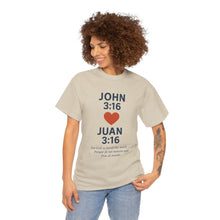 Load image into Gallery viewer, Faith-Inspired Unisex Cotton Tee, Perfect for Religious Celebrations, Gifts, Everyday Wear, Spiritual Connection, Bible Verse