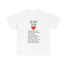 Load image into Gallery viewer, Faith-Inspired Unisex Tee: Juan 3:16 Design, Christian Apparel, Inspirational Gift, Casual Wear, Everyday Comfort, Religious Tees