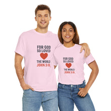 Load image into Gallery viewer, God&#39;s Love T-Shirt | Religious Tee | Faith-Based Apparel | Gift for Believers | Christian Message Shirt