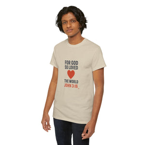 God's Love John 3:16 T-Shirt Faith-Based Apparel
