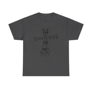 John 3:16 Logo 4 Unisex Heavy Cotton Tee