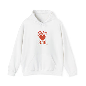 Faith-Inspired Unisex Hoodie with John 3:16 Design, Cozy Christian Apparel, Gift for Believers, Church Outing, Religious Fashion