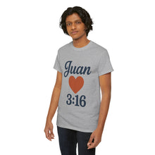 Load image into Gallery viewer, Heartfelt Unisex Tee, Casual Wear, Gift for Him, Christian Apparel, Valentine&#39;s Day T-Shirt, Faith-Based Fashion