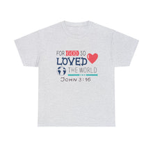 Load image into Gallery viewer, John 3:16  Logo 2 Unisex Heavy Cotton Tee