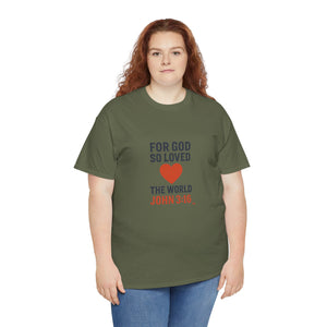 God's Love John 3:16 T-Shirt Faith-Based Apparel