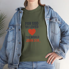 Load image into Gallery viewer, God&#39;s Love John 3:16 T-Shirt Faith-Based Apparel