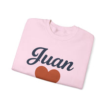 Load image into Gallery viewer, Spanish Personalized John 3:16 Unisex Crewneck Sweatshirt, Customizable Gift for Him or Her, Meaningful Everyday Wear, Comfort Apparel