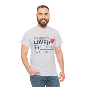 John 3:16  Logo 2 Unisex Heavy Cotton Tee