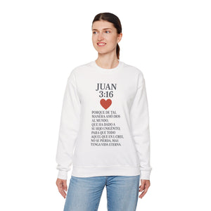 Spanish Christian Inspirational Crewneck Sweatshirt, Faith Gift, Bible Verse Apparel, Unisex Sweatshirt, Religious Clothing, Personalized Faith Wear