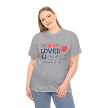 Load image into Gallery viewer, John 3:16  Logo 2 Unisex Heavy Cotton Tee