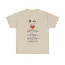 Load image into Gallery viewer, Faith-Inspired Unisex Tee: Juan 3:16 Design, Christian Apparel, Inspirational Gift, Casual Wear, Everyday Comfort, Religious Tees