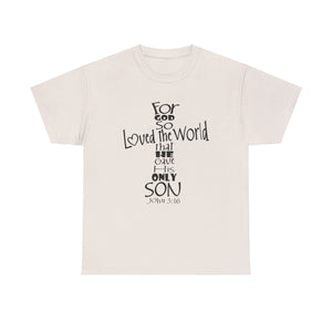 John 3:16 Logo 4 Unisex Heavy Cotton Tee