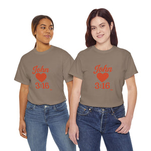 Christian Unisex Tee - John 3:16 T-Shirt Share Your Faith