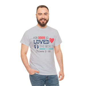 John 3:16  Logo 2 Unisex Heavy Cotton Tee