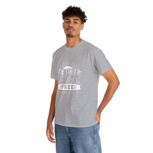 John 8:32 Logo 3 Unisex Heavy Cotton Tee