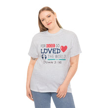 Load image into Gallery viewer, John 3:16  Logo 2 Unisex Heavy Cotton Tee