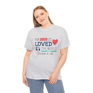 John 3:16  Logo 2 Unisex Heavy Cotton Tee