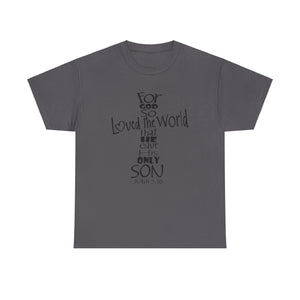 John 3:16 Logo 4 Unisex Heavy Cotton Tee