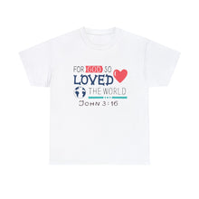 Load image into Gallery viewer, John 3:16  Logo 2 Unisex Heavy Cotton Tee