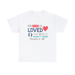 John 3:16  Logo 2 Unisex Heavy Cotton Tee