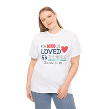 Load image into Gallery viewer, John 3:16  Logo 2 Unisex Heavy Cotton Tee