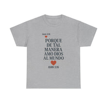 Load image into Gallery viewer, John 3:16 Spanish Unisex T-shirt, a reminder of eternal love.