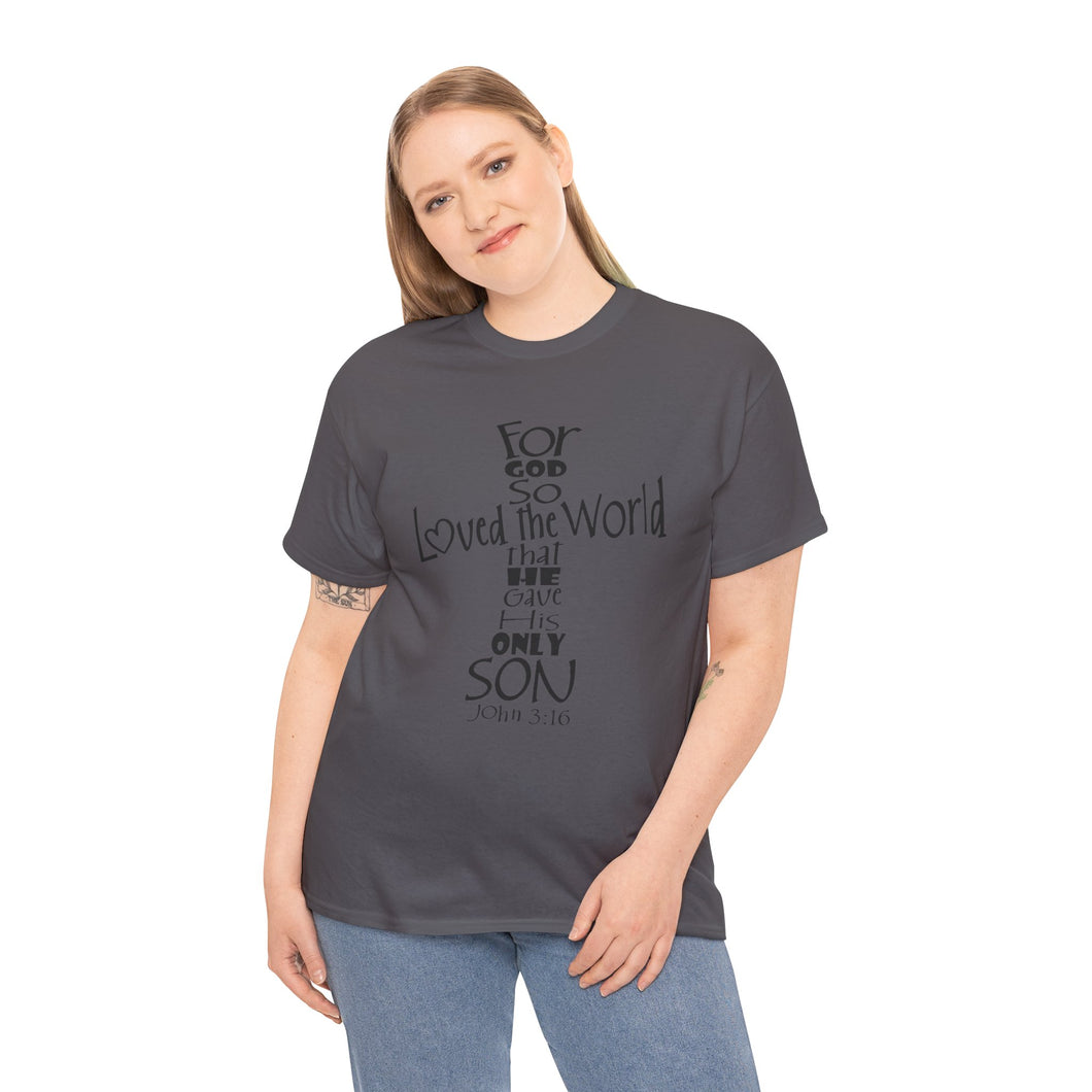 John 3:16 Logo 4 Unisex Heavy Cotton Tee