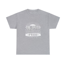 Load image into Gallery viewer, John 8:32 Logo 3 Unisex Heavy Cotton Tee