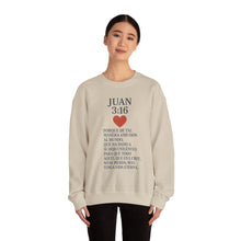 Load image into Gallery viewer, Spanish Christian Inspirational Crewneck Sweatshirt, Faith Gift, Bible Verse Apparel, Unisex Sweatshirt, Religious Clothing, Personalized Faith Wear