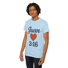 Load image into Gallery viewer, Heartfelt Unisex Tee, Casual Wear, Gift for Him, Christian Apparel, Valentine&#39;s Day T-Shirt, Faith-Based Fashion