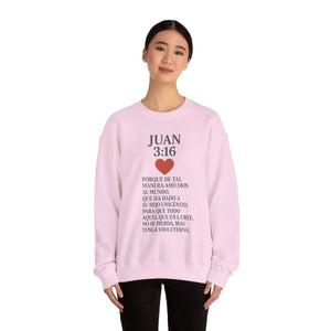 Spanish Christian Inspirational Crewneck Sweatshirt, Faith Gift, Bible Verse Apparel, Unisex Sweatshirt, Religious Clothing, Personalized Faith Wear