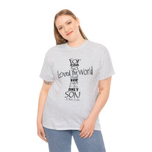 Load image into Gallery viewer, John 3:16 Logo 4 Unisex Heavy Cotton Tee