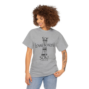 John 3:16 Logo 4 Unisex Heavy Cotton Tee