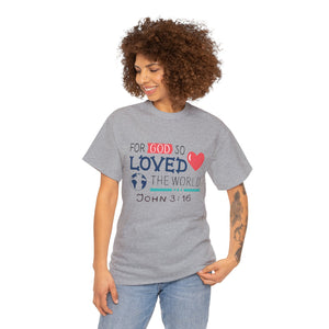 John 3:16  Logo 2 Unisex Heavy Cotton Tee