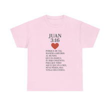 Load image into Gallery viewer, Faith-Inspired Unisex Tee: Juan 3:16 Design, Christian Apparel, Inspirational Gift, Casual Wear, Everyday Comfort, Religious Tees