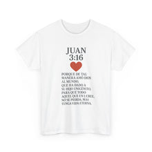 Load image into Gallery viewer, Faith-Inspired Unisex Tee: Juan 3:16 Design, Christian Apparel, Inspirational Gift, Casual Wear, Everyday Comfort, Religious Tees