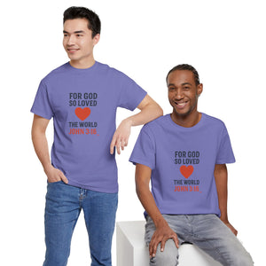 God's Love John 3:16 T-Shirt Faith-Based Apparel